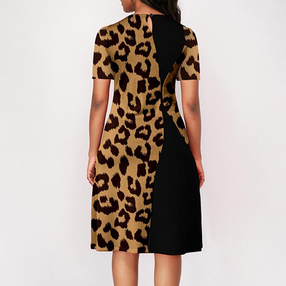 CHYLEANNA  Leopard Contrast Dress