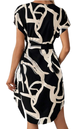 CHYLEANNA  Squiggle Graphic Dress