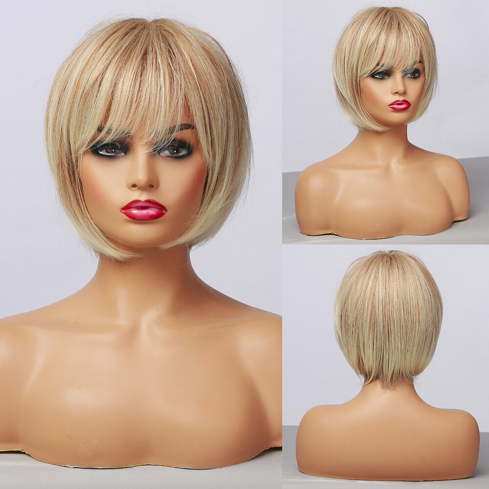 CHYLEANNA  Straight Bob Wigs with Bangs