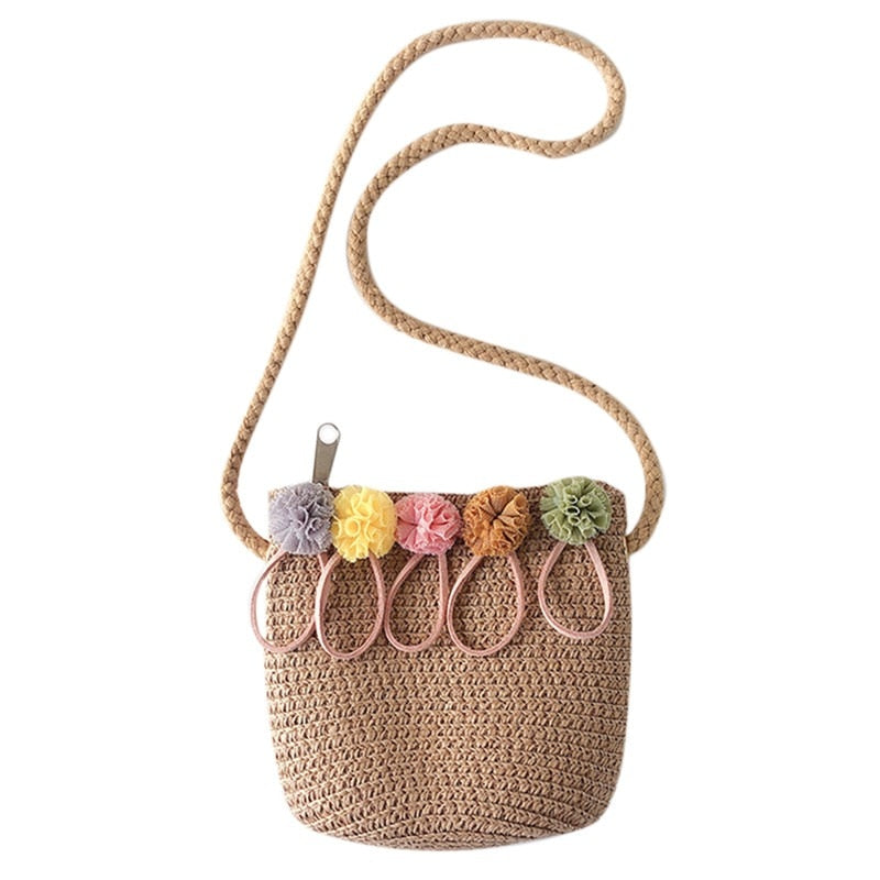 CHYLEANNA   Knitted Straw Satchel Bag