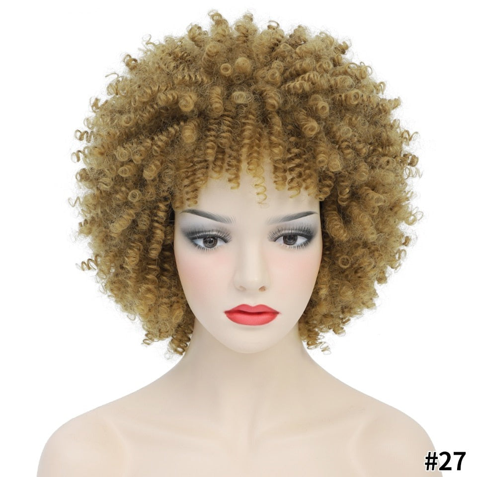 CHYLEANNA  Spaghetti Curly Wig With Bangs