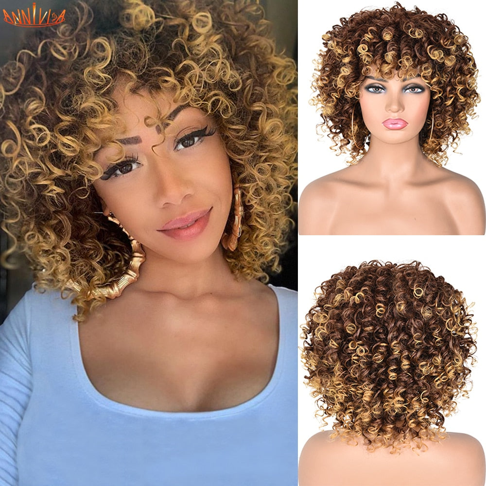 CHYLEANNA  Mixed Brown Synthetic African Wigs