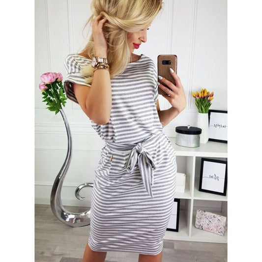 CHYLEANNA  Push Stripe Elegant Dress