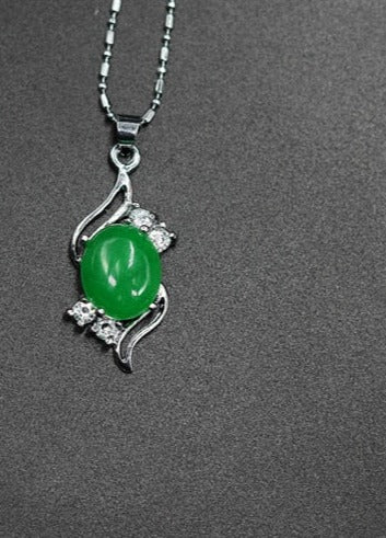 CHYLEANNA Jade hanger 925 sterling zilveren ketting