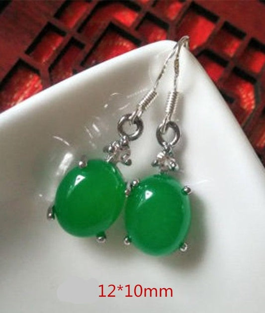 CHYLEANNA  Green Jade Earrings