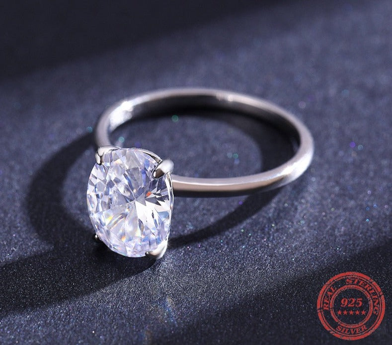 CHYLEANNA  Oval Cut Clear Zirconia Ring