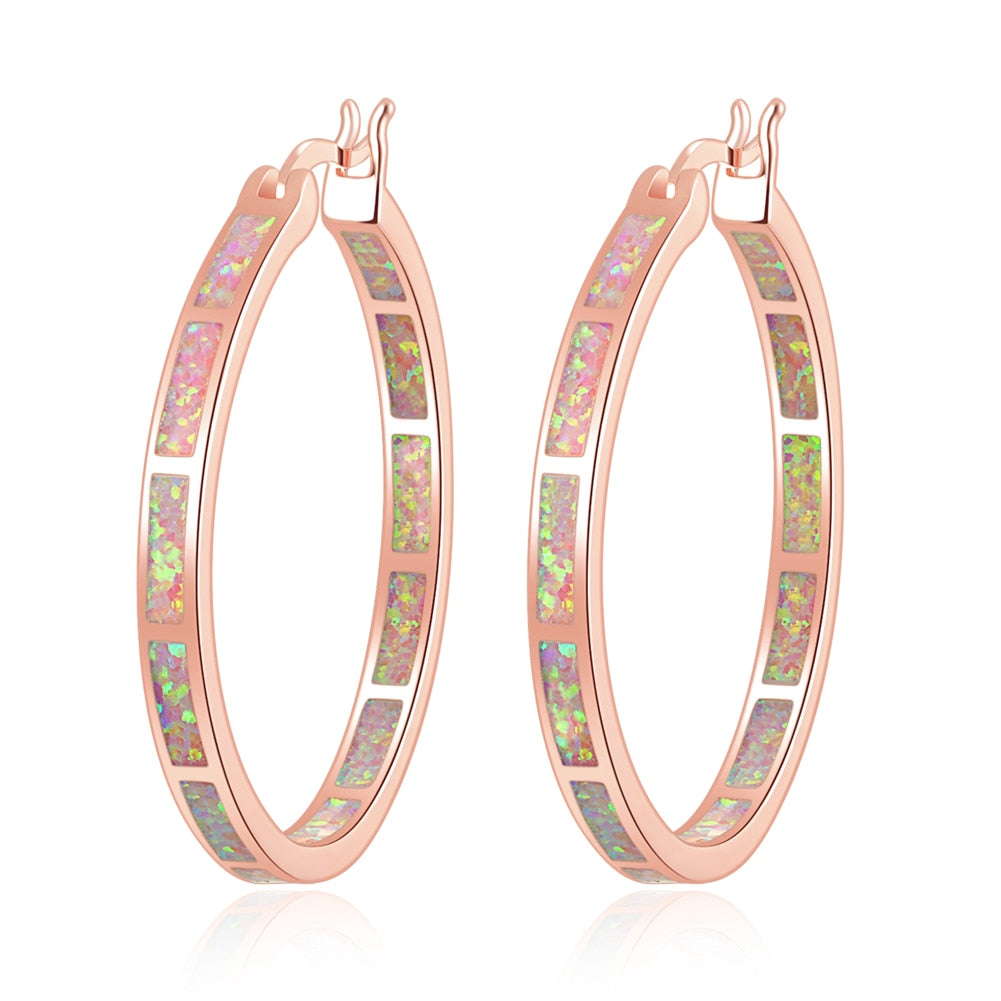 CHYLEANNA  Stone Hoop Earrings