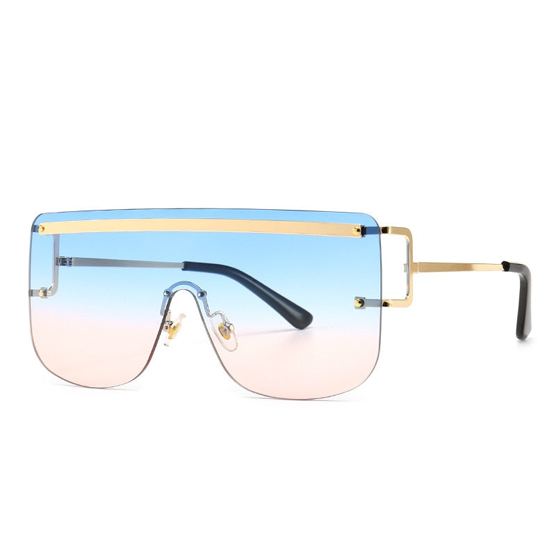 CHYLEANNA  Flat Oversized Rimless Gradient Sunglasses