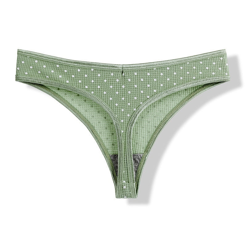 CHYLEANNA  3 Pcs/Set Cotton Dot Seamless Panties