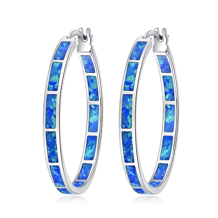 CHYLEANNA  Stone Hoop Earrings