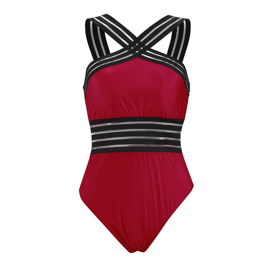 CHYLEANNA  Bandage Mesh Cross Swimming Suit