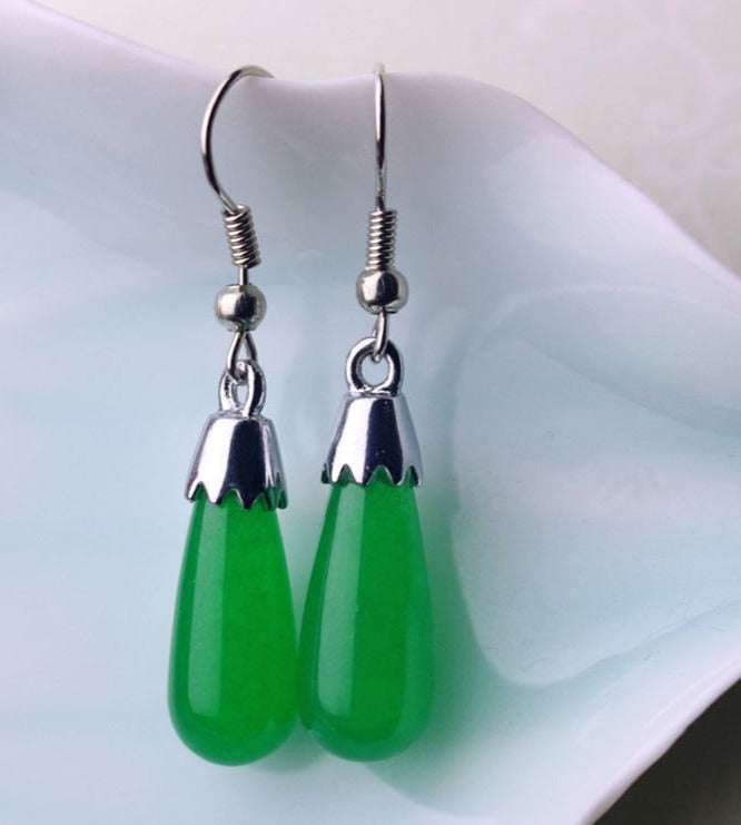 CHYLEANNA  Green Jade Earrings