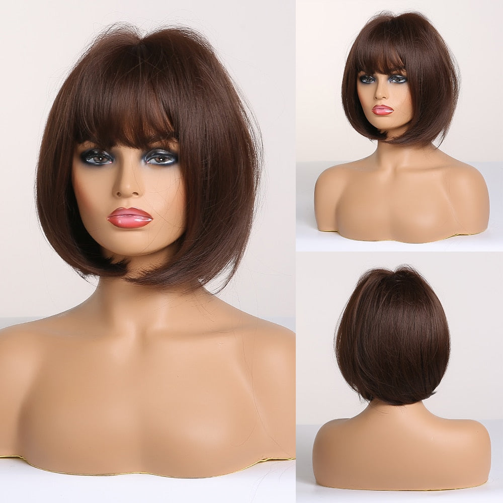 CHYLEANNA  Straight Bob Wigs with Bangs