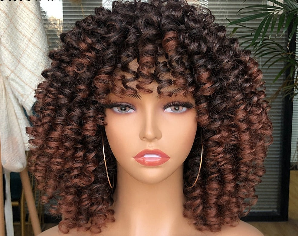 CHYLEANNA  Curly Wig With Bangs