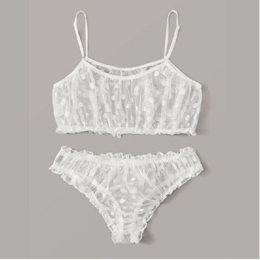 CHYLEANNA mesh bh-set met stippen