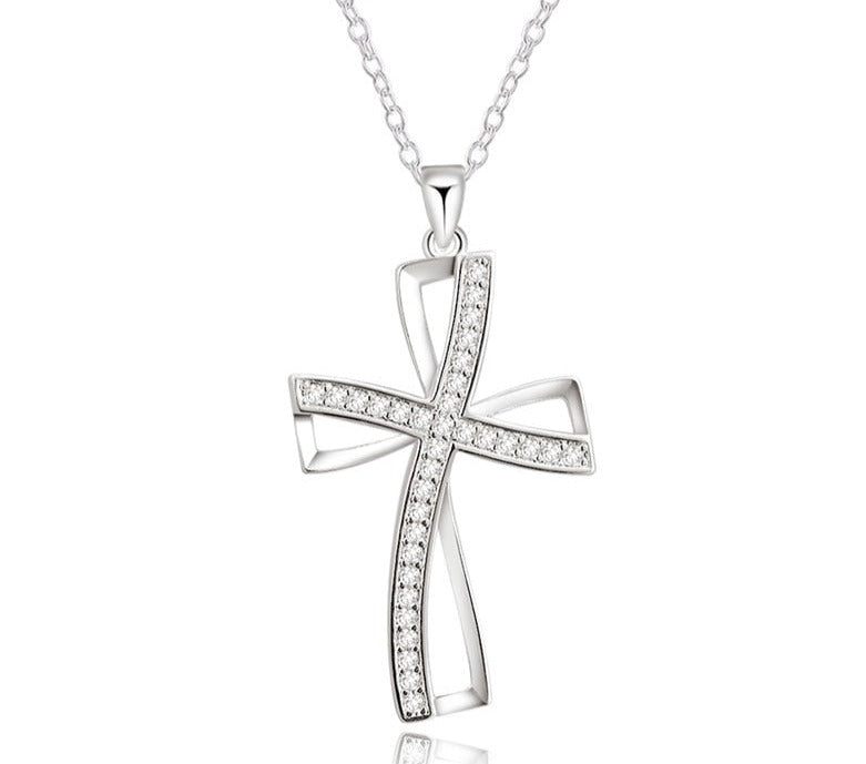 CHYLEANNA  Curved Cross Pendant