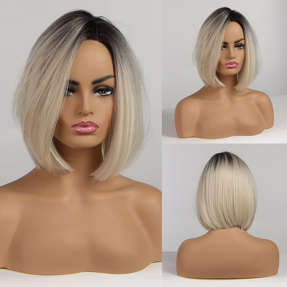 CHYLEANNA  Straight Bob Wigs with Bangs