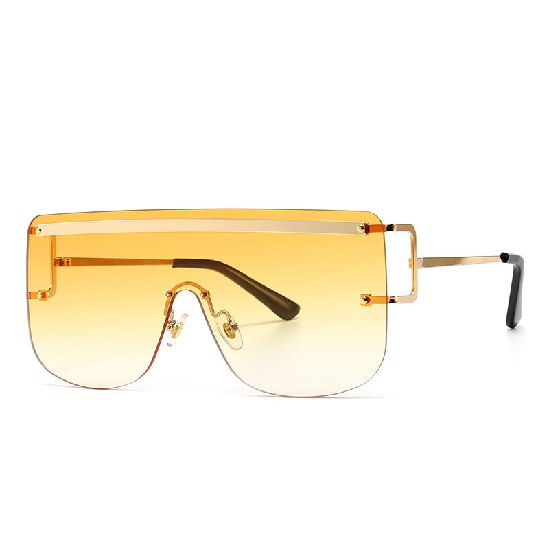 CHYLEANNA  Flat Oversized Rimless Gradient Sunglasses