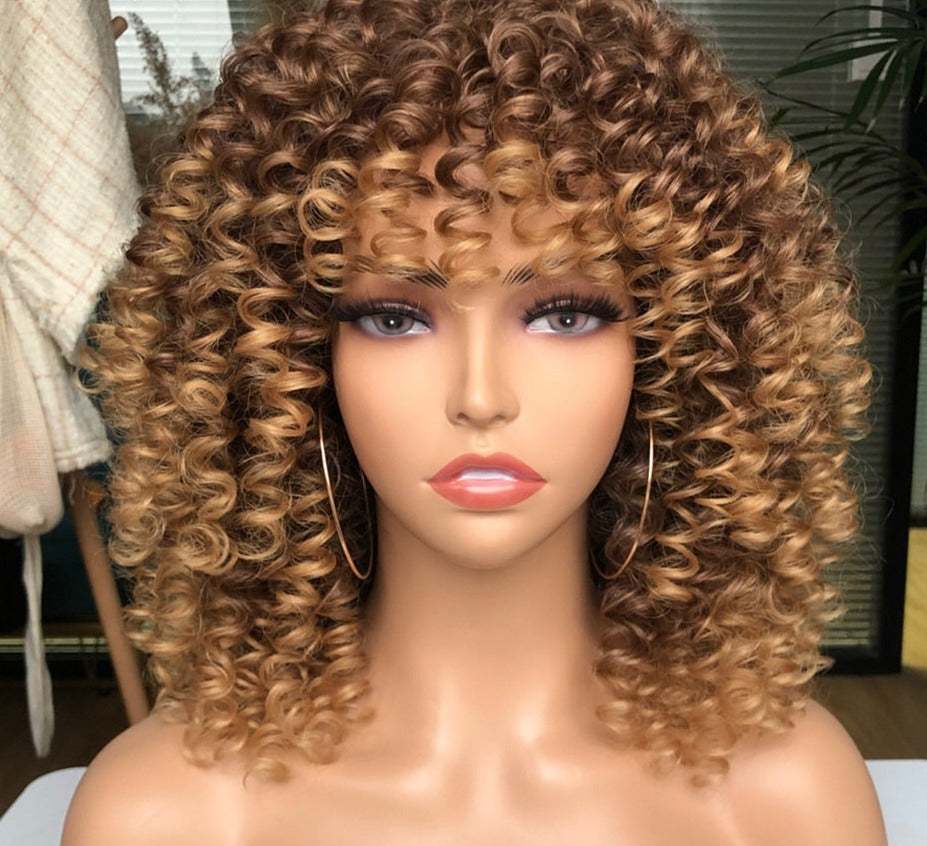 CHYLEANNA  Curly Wig With Bangs