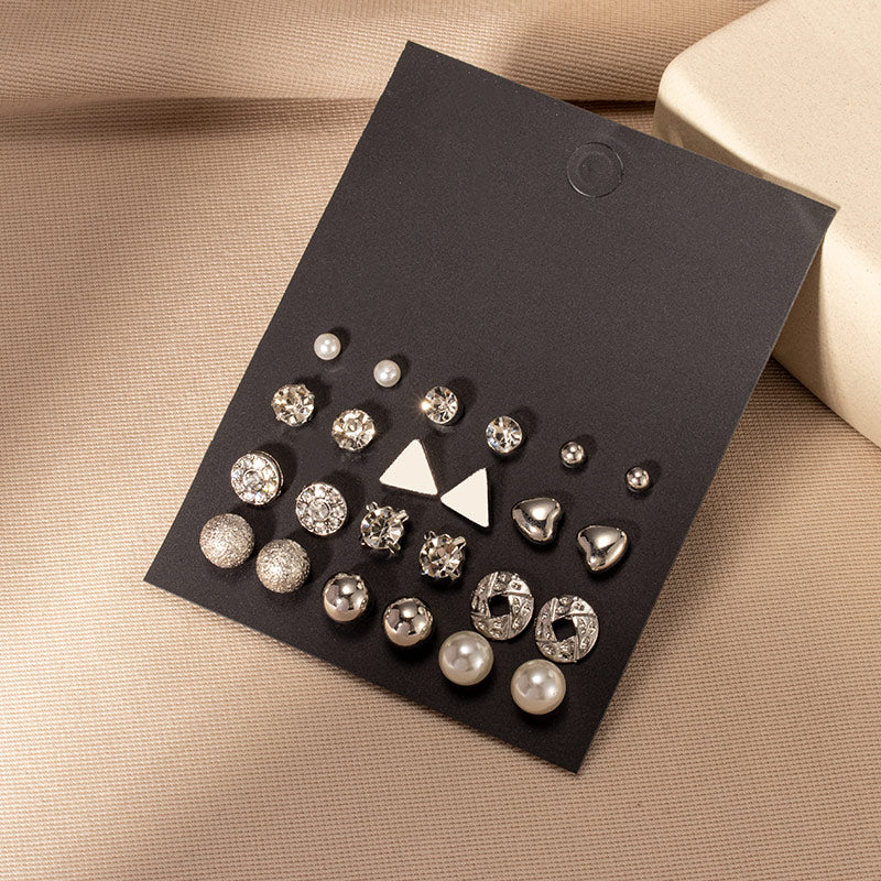 CHYLEANNA  Set Retro Geometric Stud Earrings