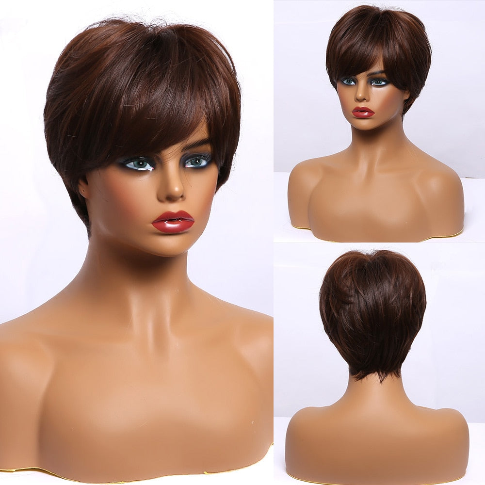 CHYLEANNA  Straight Bob Wigs with Bangs