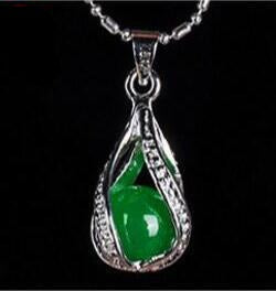 CHYLEANNA  Jade Pendant 925 Sterling Silver Necklace