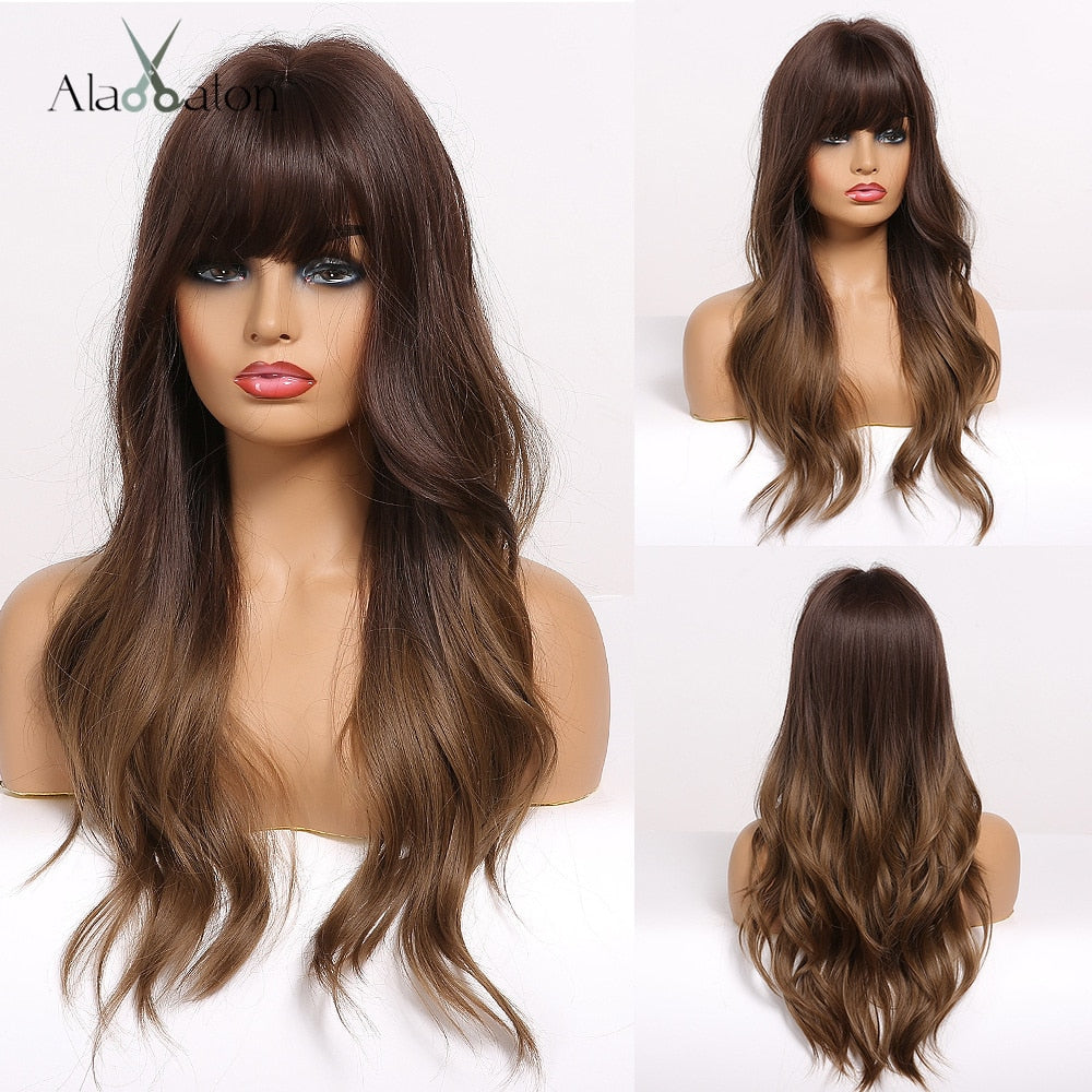 CHYLEANNA  Medium Length Water Wave Synthetic Wig