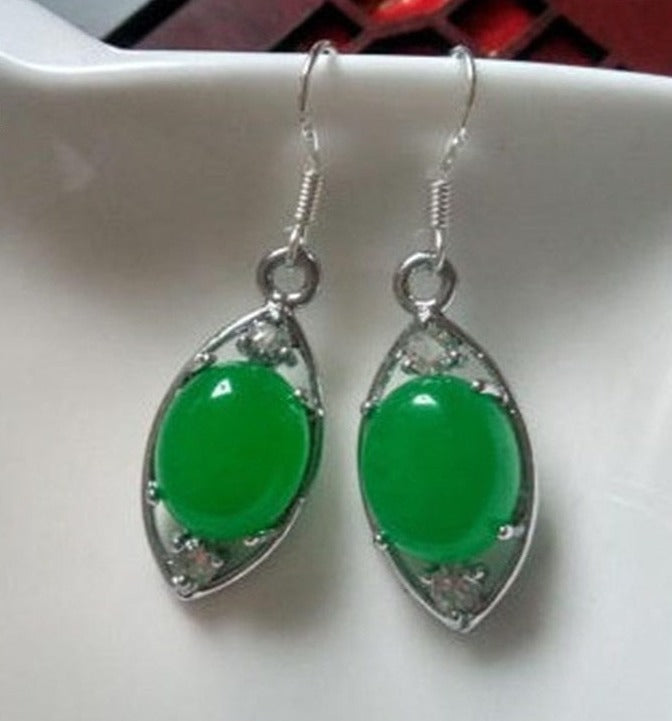 CHYLEANNA  Green Jade Earrings