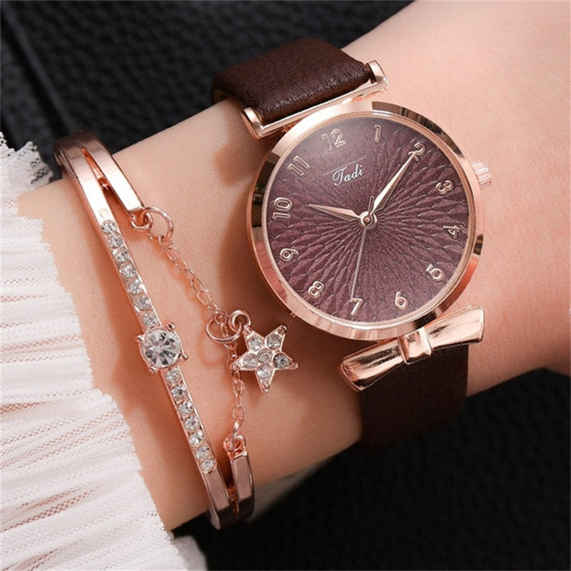 CHYLEANNA Luxe horloge met strikwijzerplaat