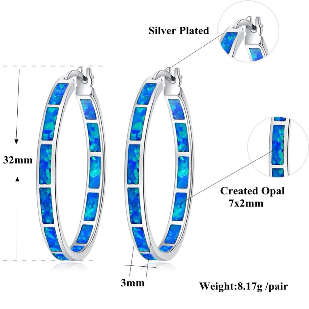 CHYLEANNA  Stone Hoop Earrings