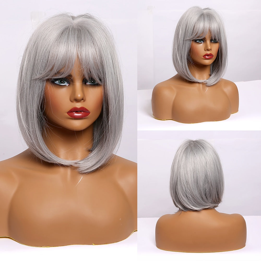 CHYLEANNA  Straight Bob Wigs with Bangs