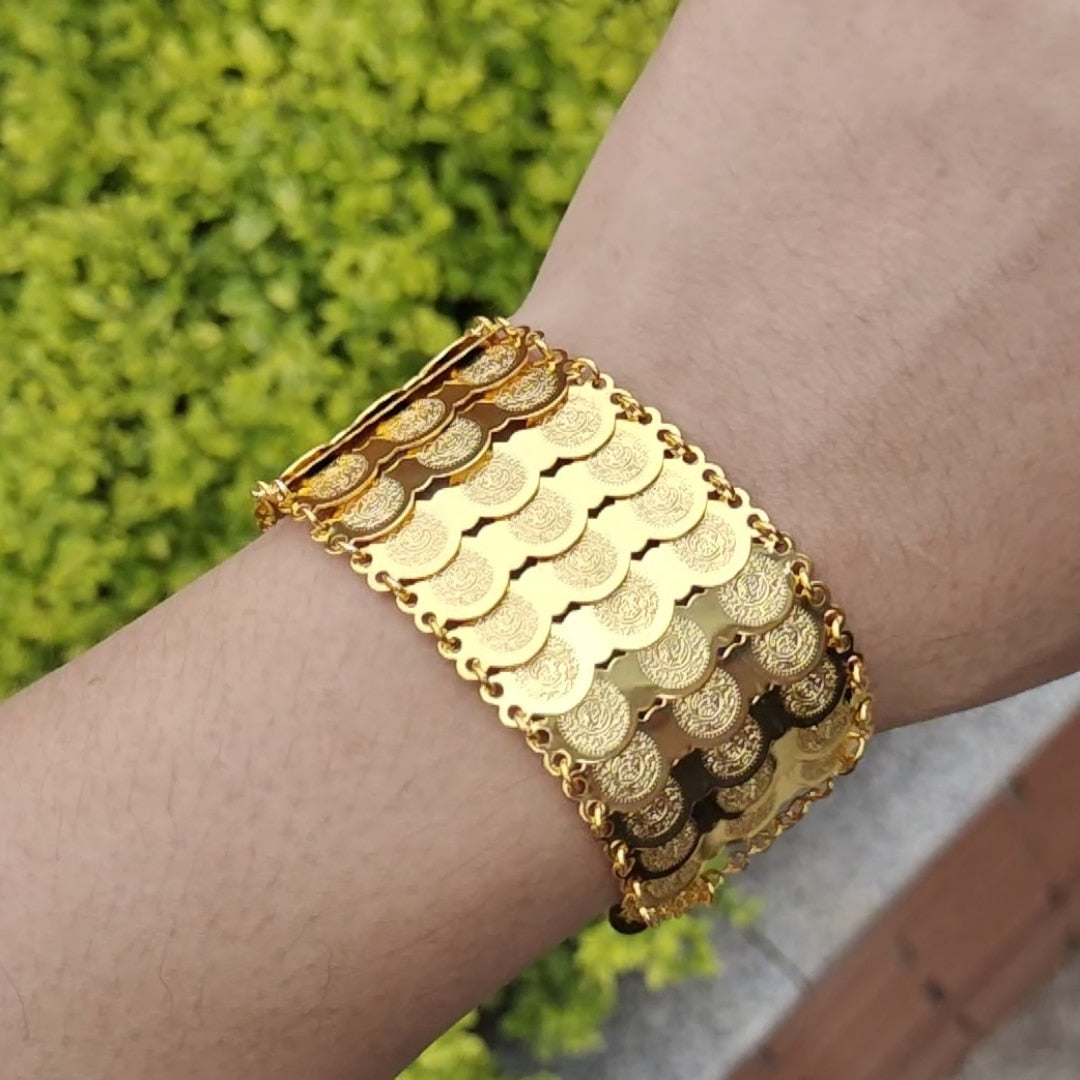 CHYLEANNA  Gold Color Coins Bangles