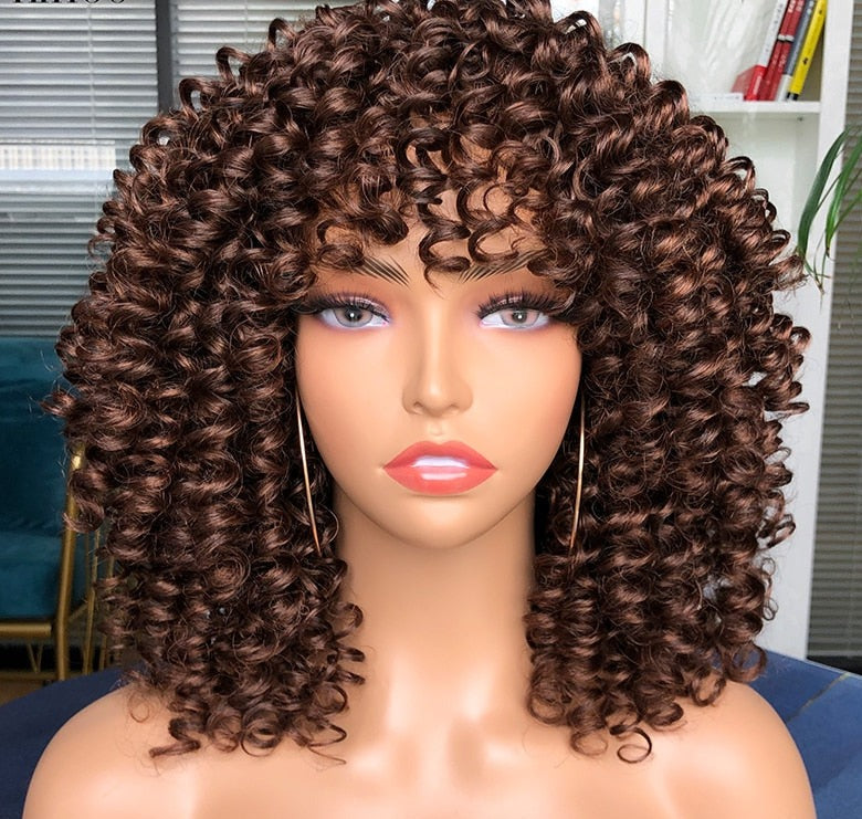 CHYLEANNA  Curly Wig With Bangs