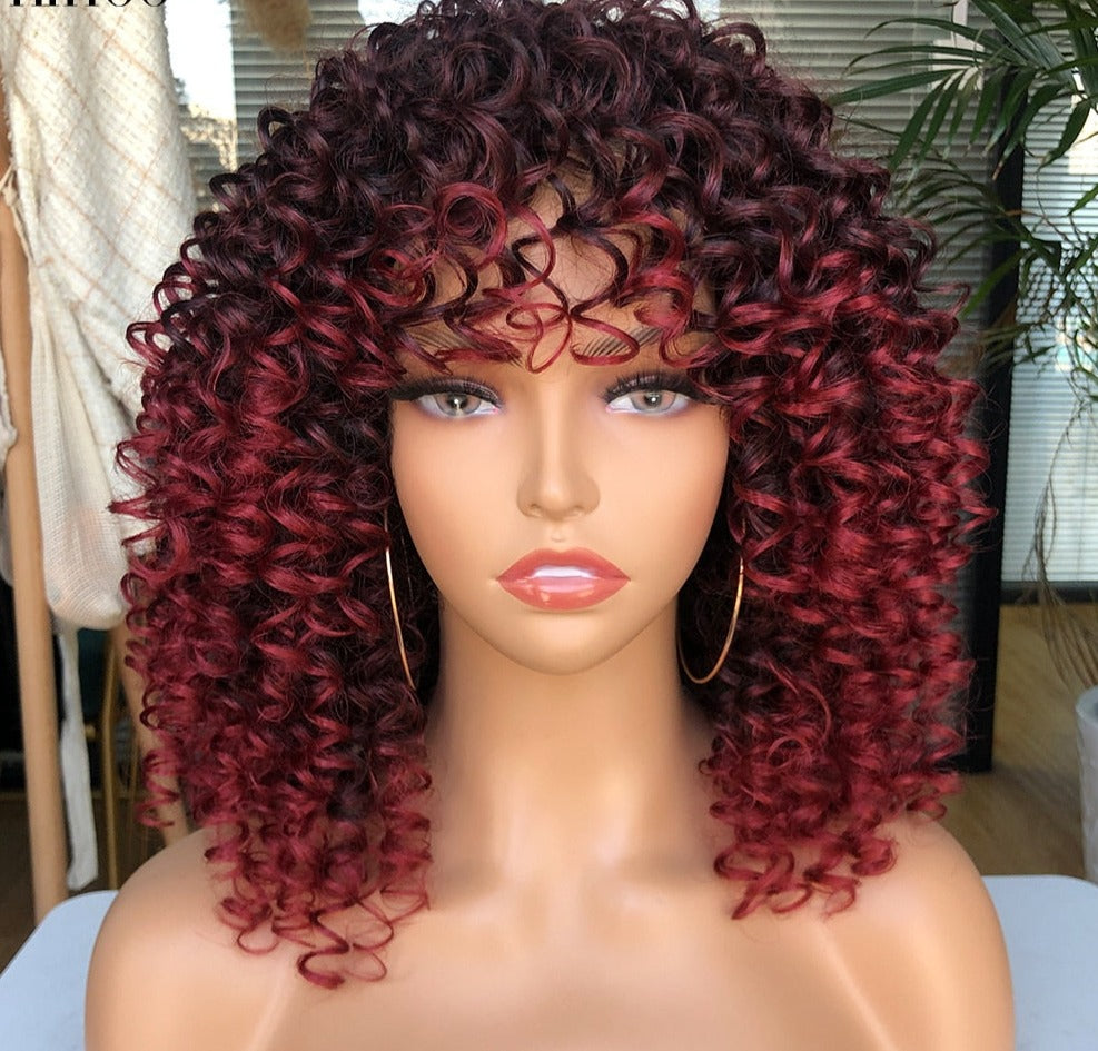 CHYLEANNA  Curly Wig With Bangs