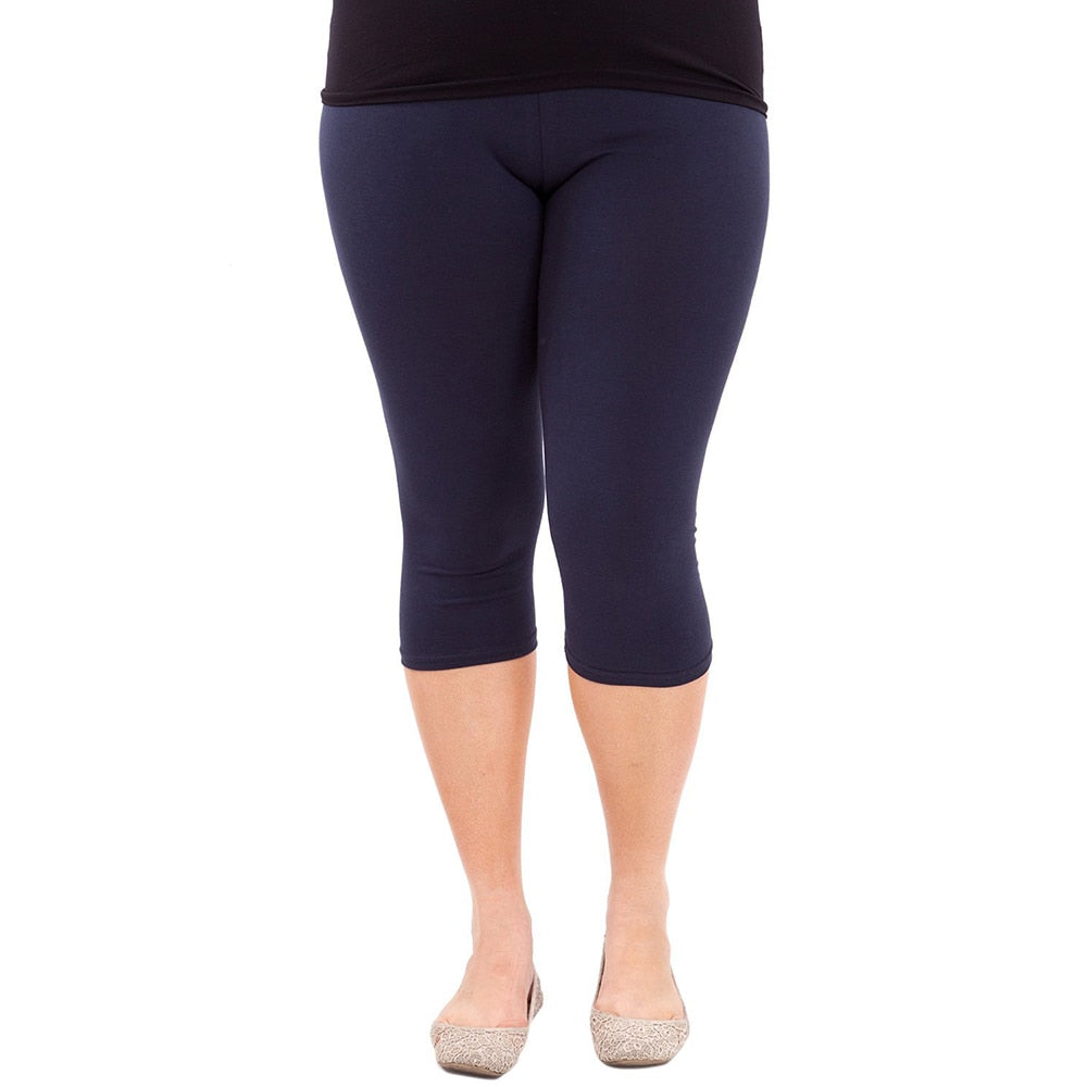 CHYLEIGH  Plus Size Cotton Elastic Stretch Pants