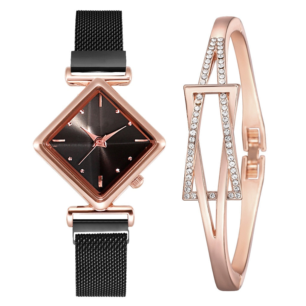 CHYLEANNA  Square Bracelet Set Watch