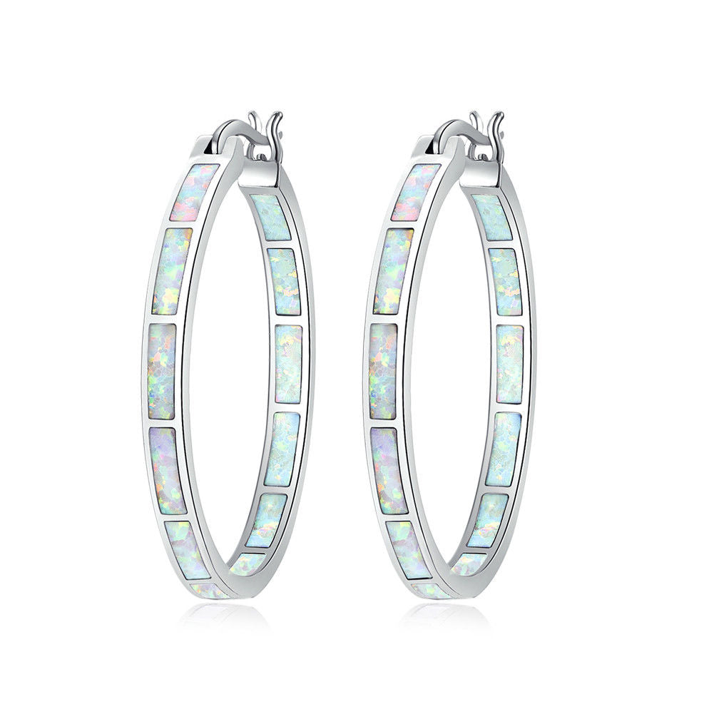 CHYLEANNA  Stone Hoop Earrings