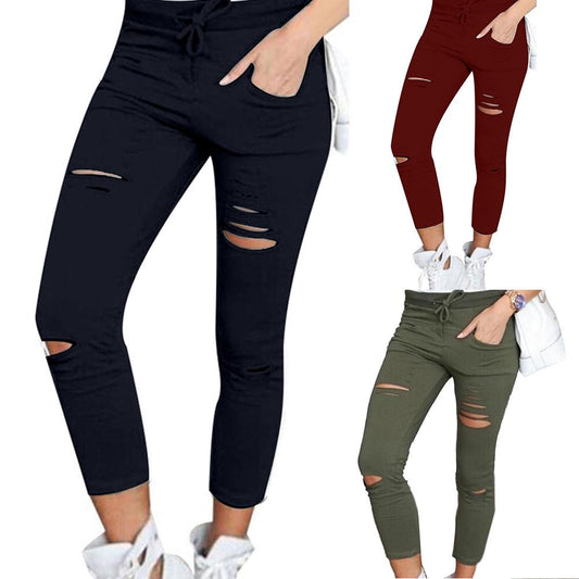 CHYLEANNA gescheurde skinny leggingbroek