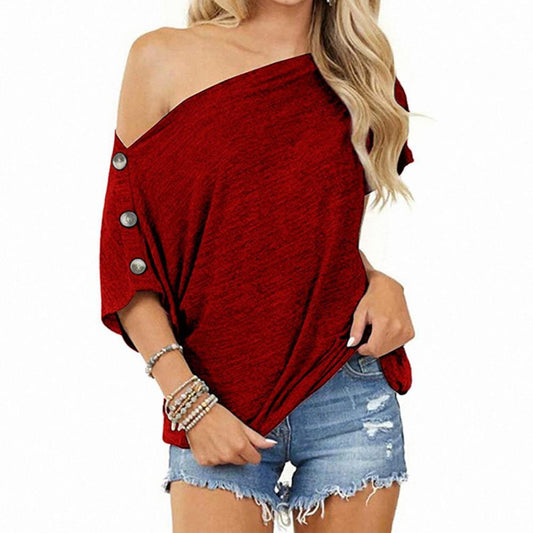 CHYLEANNA  Off-Shoulder Blend-Off T-Shirt