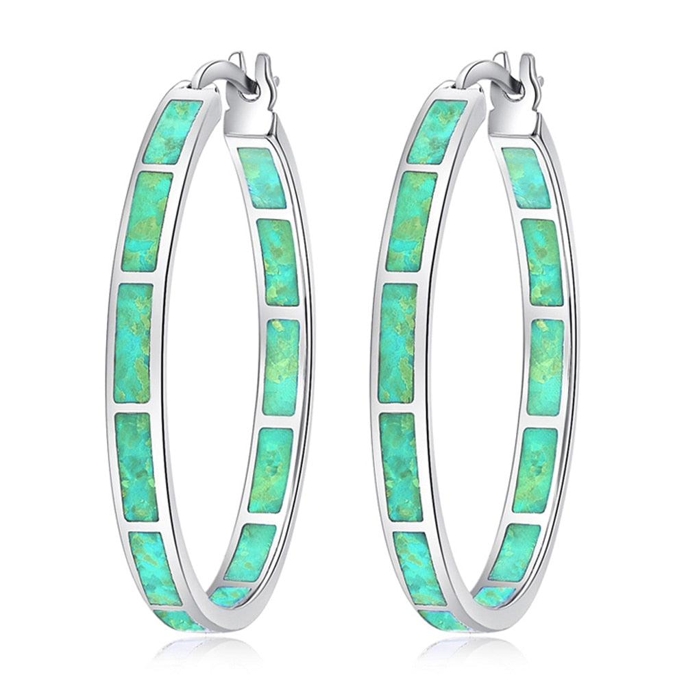 CHYLEANNA  Stone Hoop Earrings