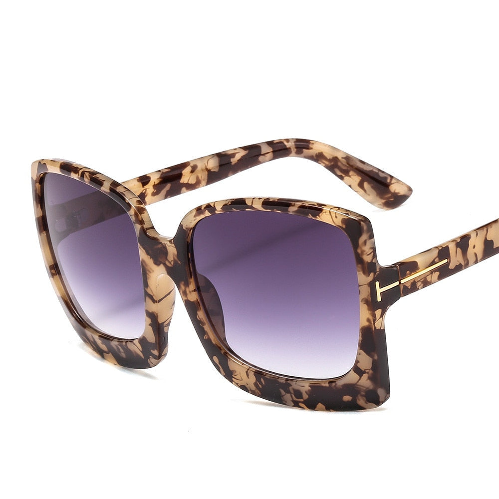 CHYLEANNA  Oversized Vintage Square Sunglasses