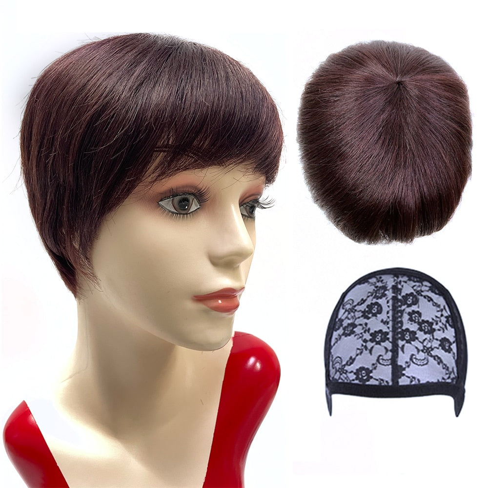 CHYLEANNA  Pixie Cut Brazilian Human Hair Wigs