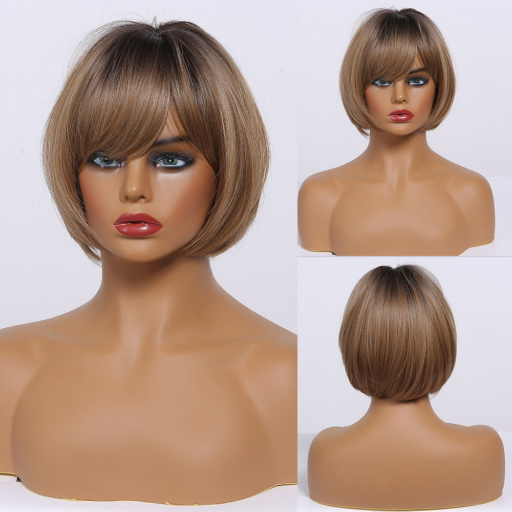 CHYLEANNA  Straight Bob Wigs with Bangs