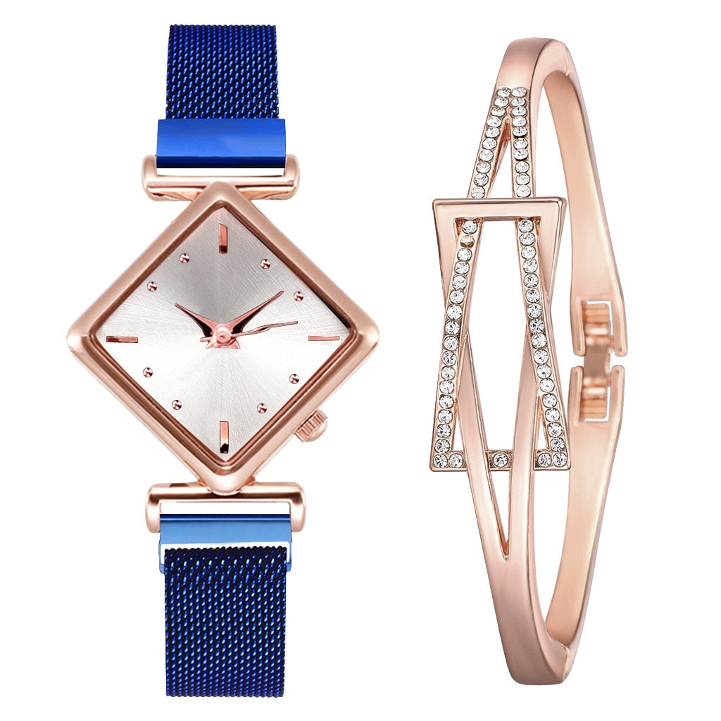 CHYLEANNA  Square Bracelet Set Watch