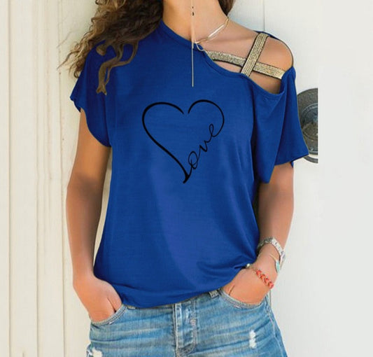 CHYLEANNA  Heart Irregular T-Shirt