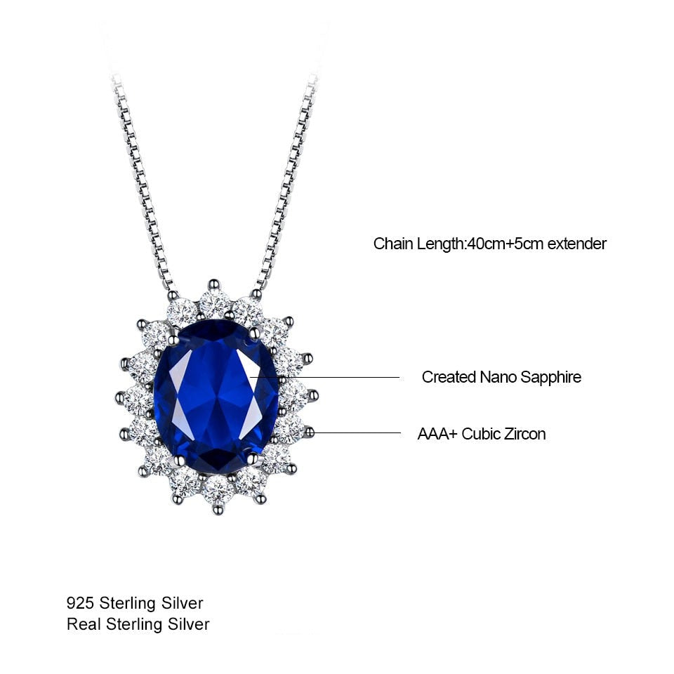 CHYLEANNA  Sparkling Sapphire Pendant Necklace