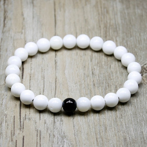 CHYLEANNA   Simple Natural Stone Bead Bracelet