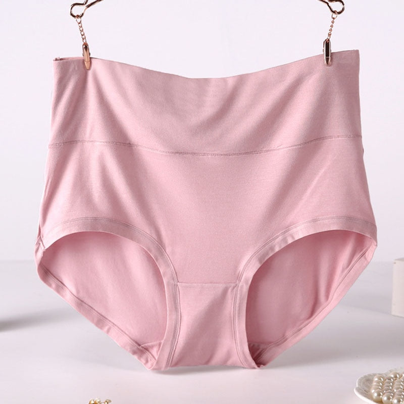 CHYLEIGH   4 Pcs/Lot High Waist Plus Size Bamboo Fiber Panties