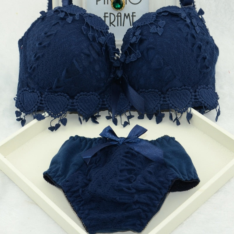 CHYLEANNA push-up bh-set met kwastjes