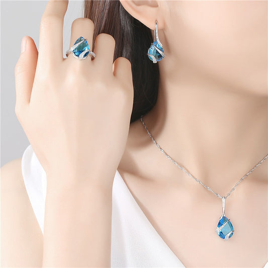 CHYLEANNA  Blue Cubic Zirconia Sets